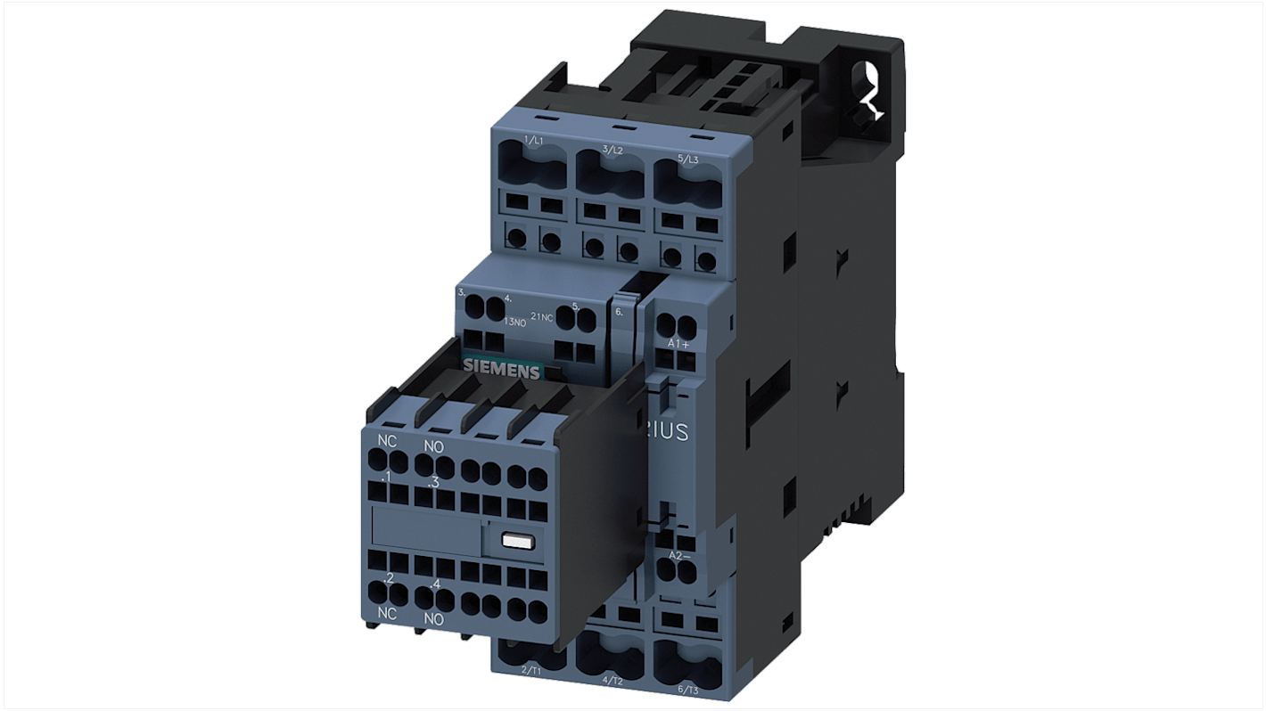 Stycznik 110 V Siemens styki: 3 18,5 kW 38 A 2 NO + 2 NC 3RT2028-2BF44