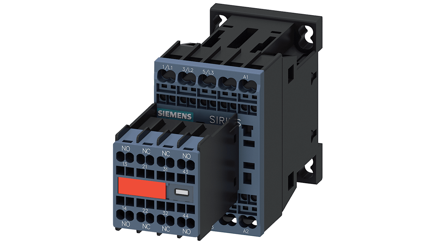 Stycznik 110 →120 V Siemens styki: 3 3 kW 7 A 2 NO + 2 NC 3RT2015-2AK64-3MA0