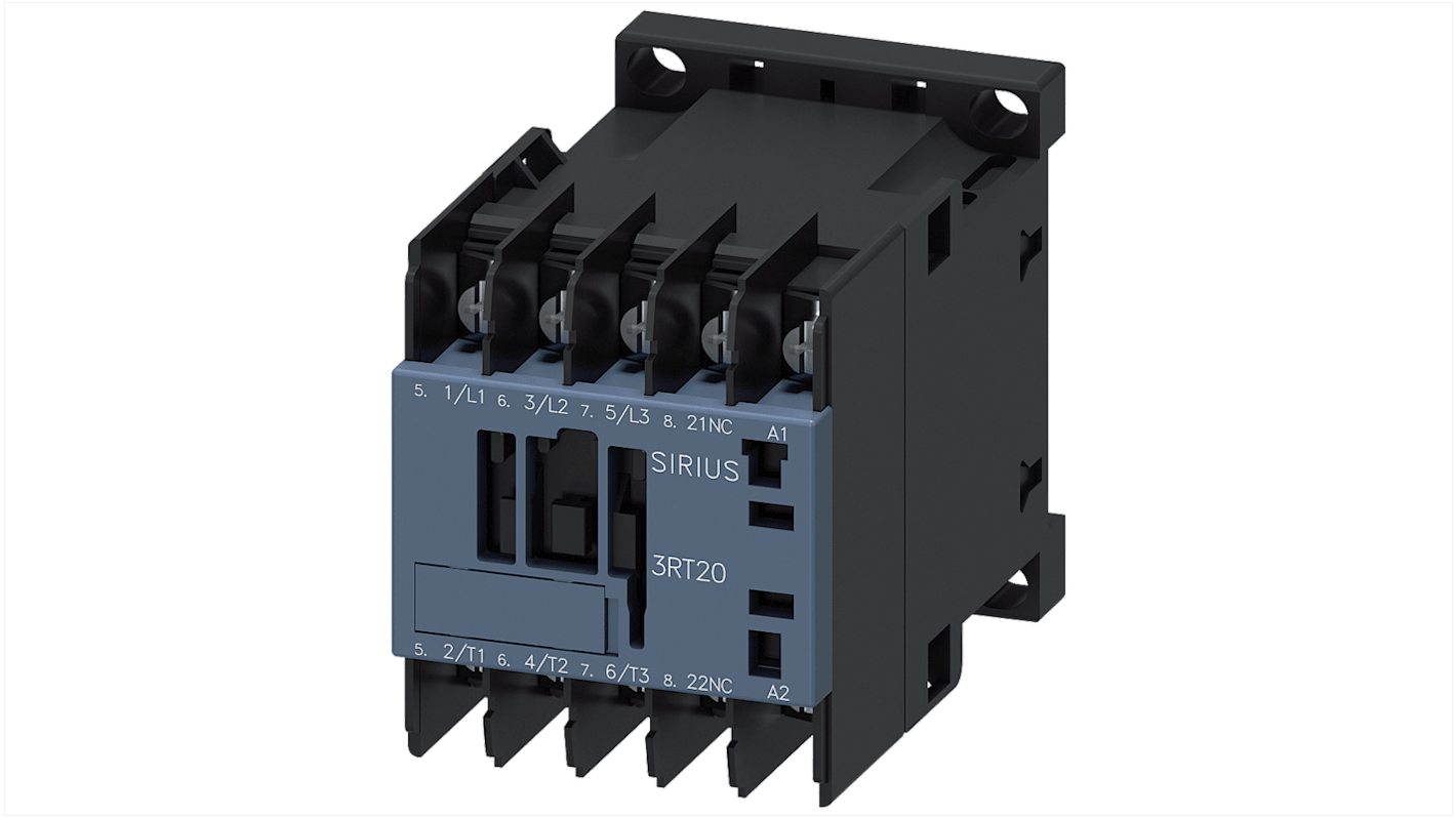 Stycznik 220 →240 V Siemens styki: 3 3 kW 7 A 1 NC 3RT2015-4AP62