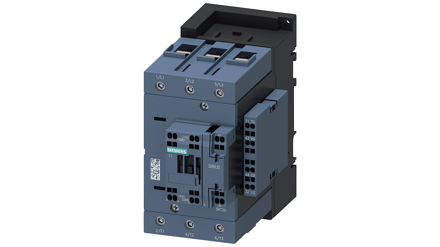 Stycznik 110 V Siemens styki: 3 37 kW 80 A 2 NO + 2 NC 3RT2045-3AF06