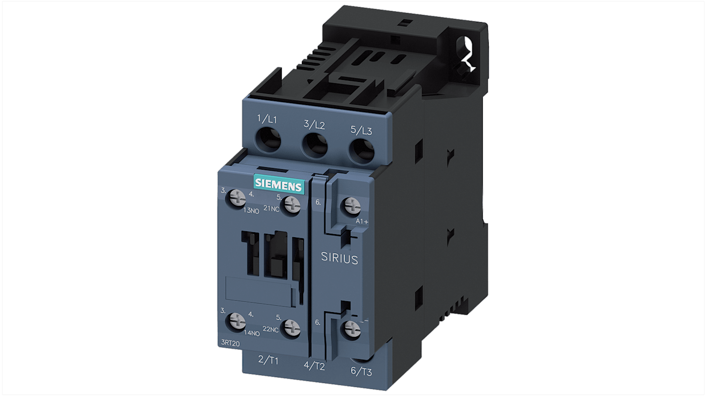 Stycznik 220 V Siemens styki: 3 18,5 kW 38 A 1 NO + 1 NC 3RT2028-1BM40-0JA0