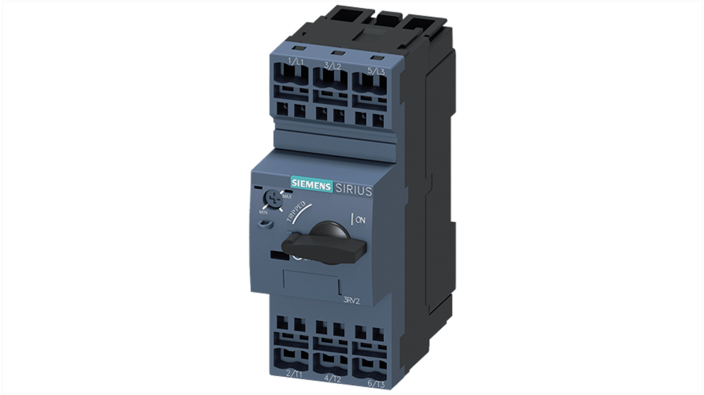 Interruttore automatico del motore Siemens, protezione 3RV2, 20 → 690 V, 4 A SIRIUS 3RV