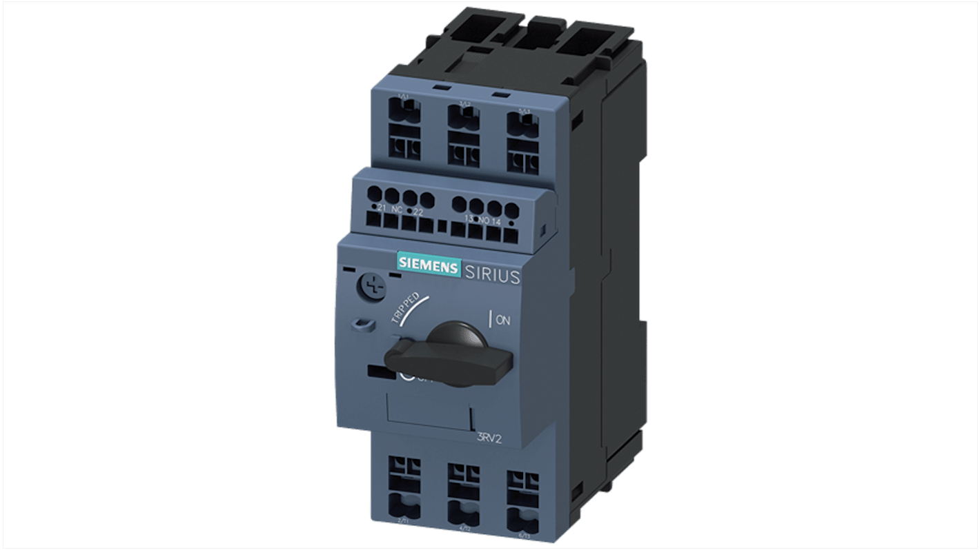 Interruttore automatico del motore Siemens, protezione 3RV2, 20 → 690 V, 4 A SIRIUS 3RV