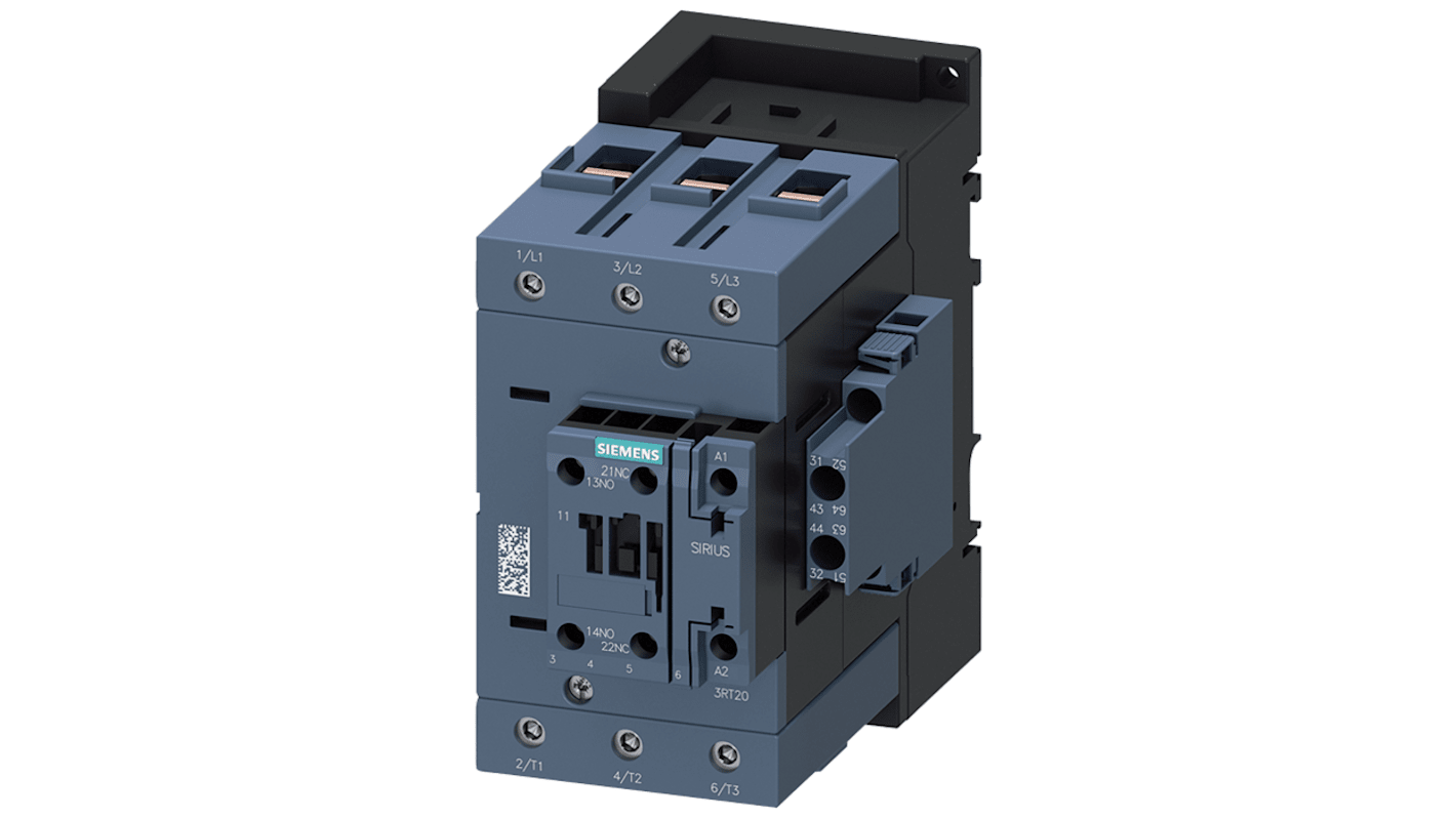 Stycznik 230 V Siemens styki: 3 37 kW 80 A 2 NO + 2 NC 3RT2045-1AL26