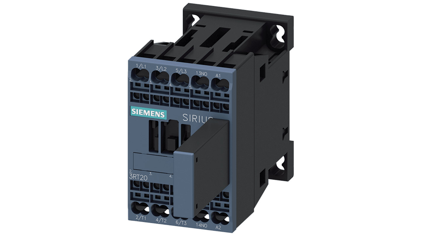 Stycznik 230 V Siemens styki: 3 4 kW 9 A 1 NO 3RT2016-2EP01-1AA0