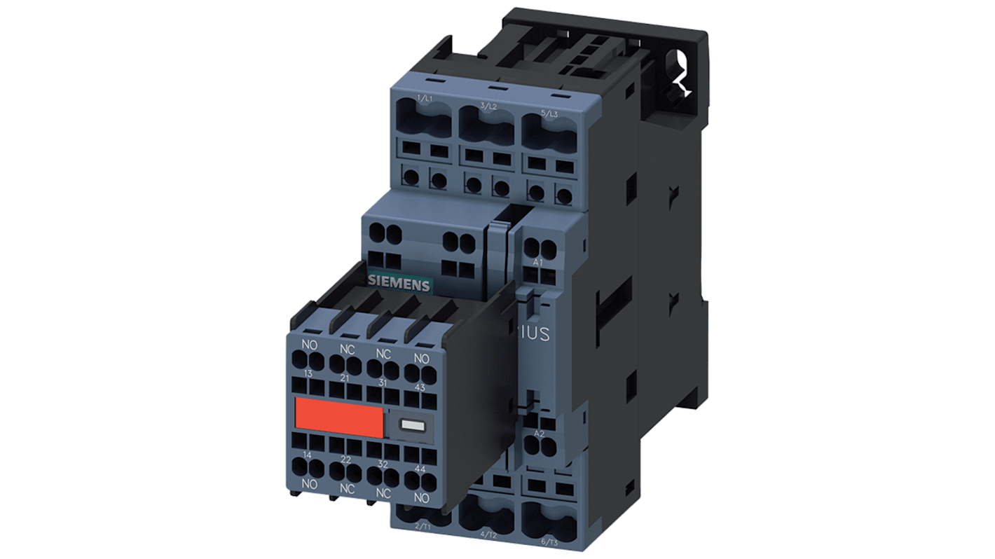 Stycznik 230 V Siemens styki: 3 4 kW 9 A 2 NO + 2 NC 3RT2023-2AL24-3MA0
