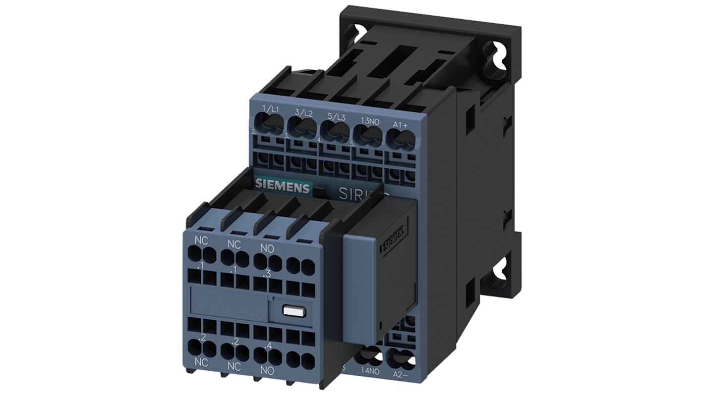 Stycznik 24 V Siemens styki: 3 4 kW 9 A 2 NO + 2 NC 3RT2016-2DB44