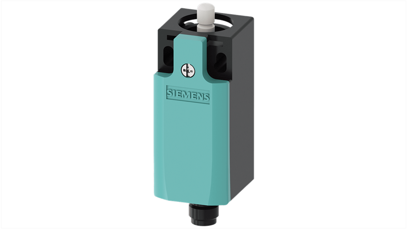 Siemens 3SE Series Round Plunger Limit Switch, 2NC/1NO, IP66, IP67, Plastic Housing, 125V ac Max, 4A Max