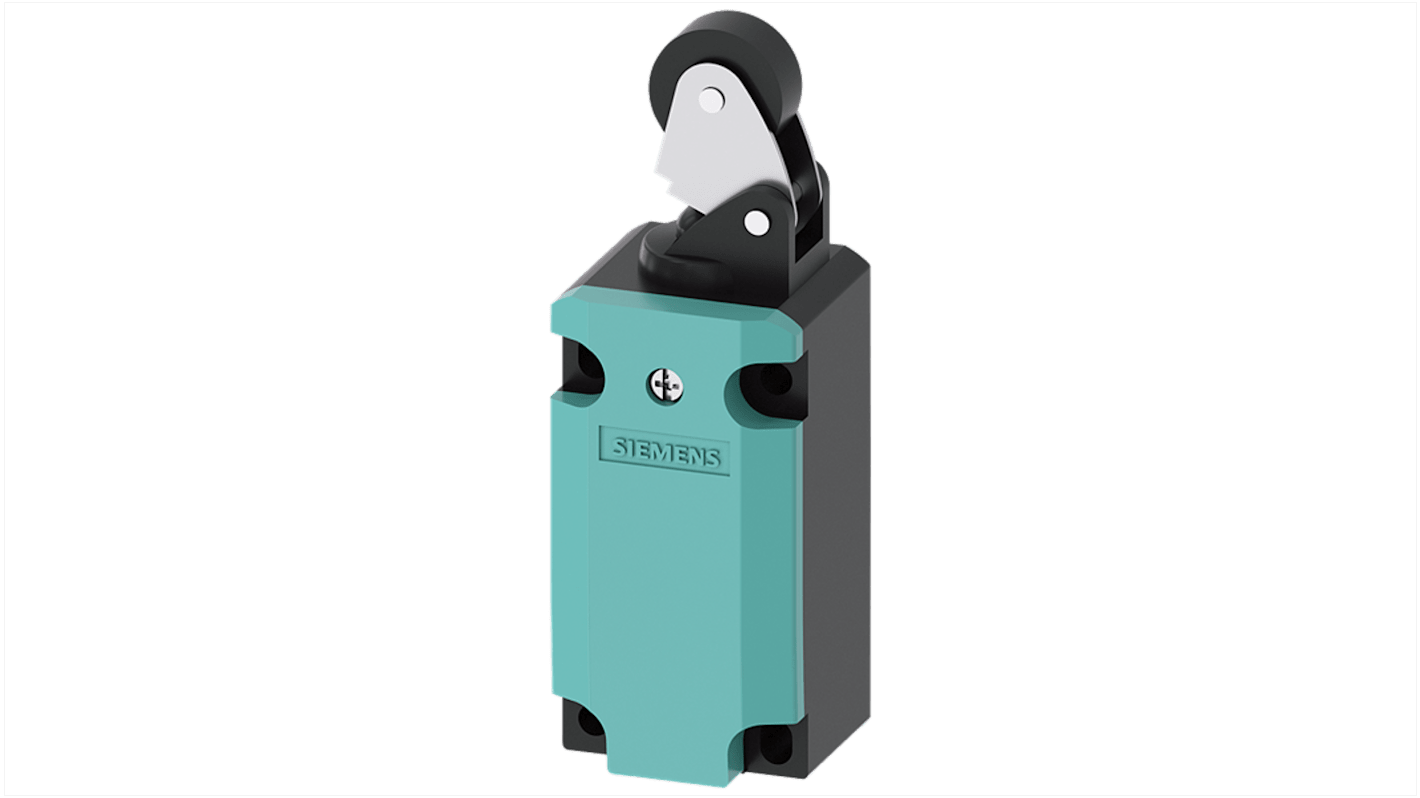 Siemens 3SE Series Roller Plunger Limit Switch, 2NO/1NC, IP66, IP67, Plastic Housing, 400V ac Max, 10A Max