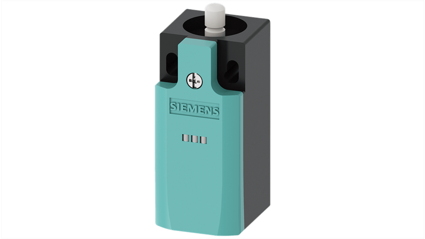 Siemens 3SE Series Round Plunger Limit Switch, 2NC/1NO, IP65, Plastic Housing, 230V ac Max, 10A Max