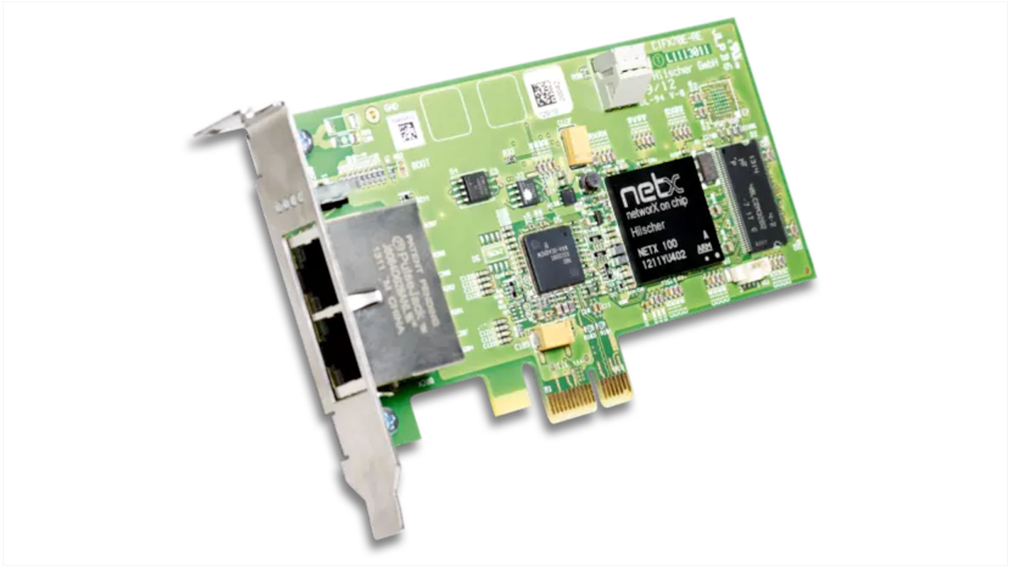 Carte réseau PCI Express à profil bas Hilscher à 2 ports 100Mbit/s