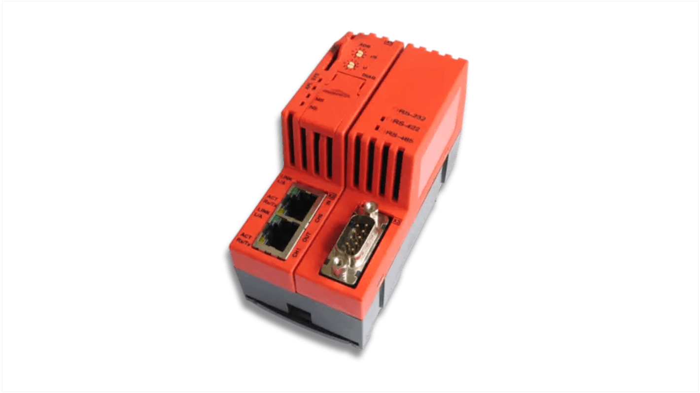 Hilscher NetTap 100 Series Gateway Server, Real Time Ethernet, RS-232/422/485, 24 V DC