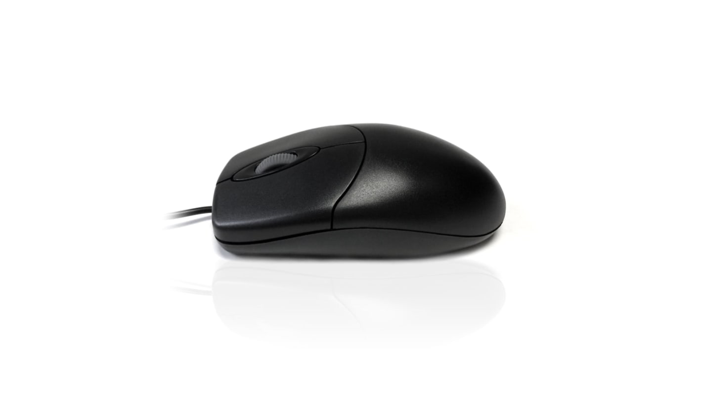 Ceratech MOUAC3331-BLK 3 Button Wired Optical Mouse Black