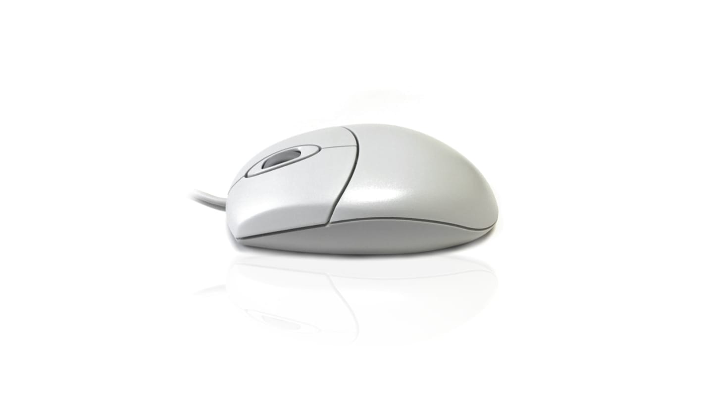 Myszka, Optyczna, 3-przyciskowa, kolor: Biały, PS/2, USB, Ceratech, MOUAC3331-WHT