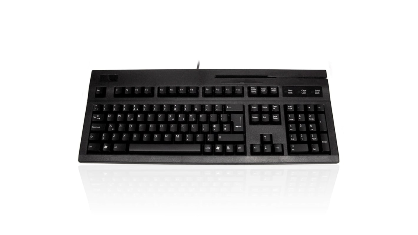 Klawiatura przewodowa, kolor: Czarny, PS/2, QWERTY (Wielka Brytania), Ceratech