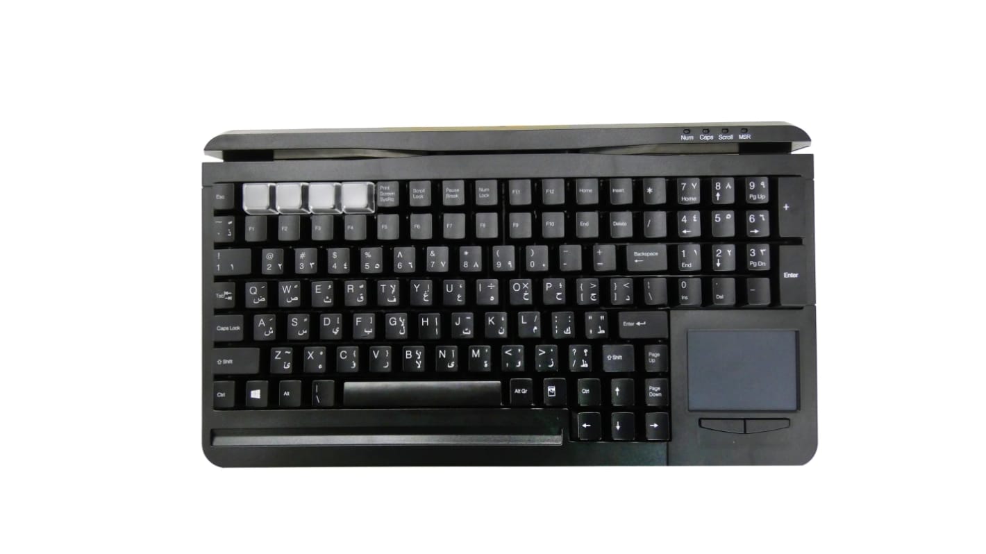 Tastiera Nero Cablato USB Ceratech, QWERTY (Arabo) Compatta