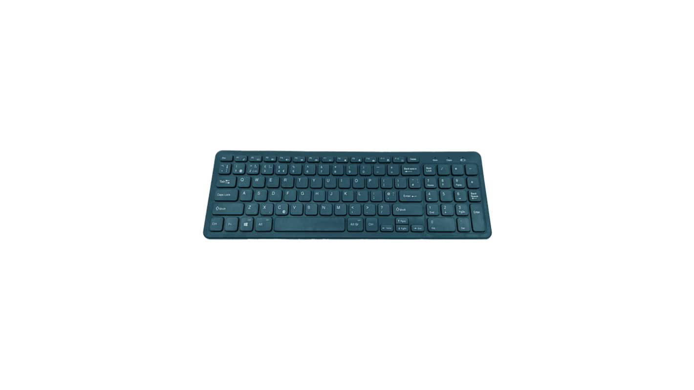 Ceratech KYB-BIO960-BTBL Wireless Bluetooth Compact Keyboard, QWERTY (UK), Black