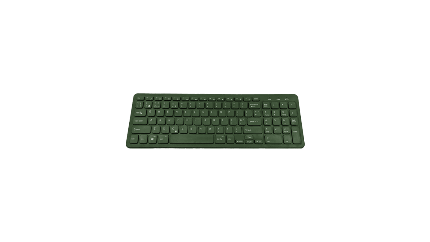 Teclado Ceratech, Inalámbrico, Gris, Bluetooth, Compacto, QWERTY (UK)