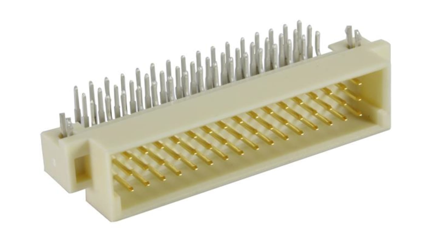 HARTING DIN 41612 48 Way 2.54mm Pitch, Type Male Connector, 3 Row, Horizontal DIN 41612 Connector, Plug