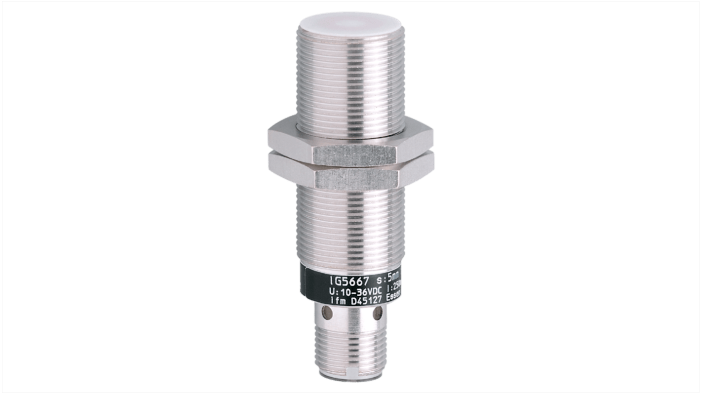 Rs-Online Sensore di prossimità induttivo Cilindro filettato ifm electronic M18 rilevamento 5 mm 10 → 36 V CC