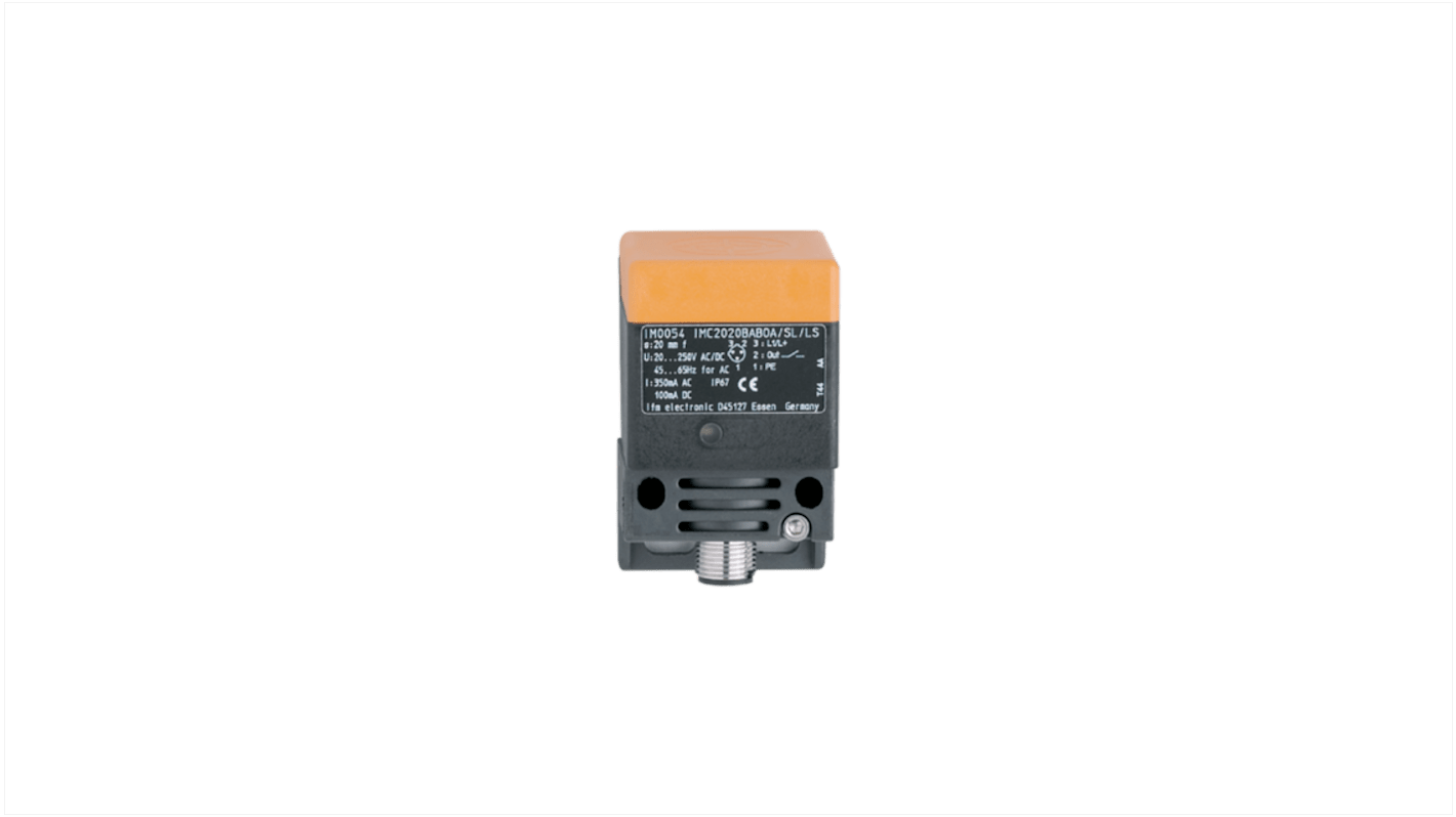 Rs-Online Sensore di prossimità induttivo rettangolare ifm electronic M12 rilevamento 20 mm 20 → 250 V ca/cc