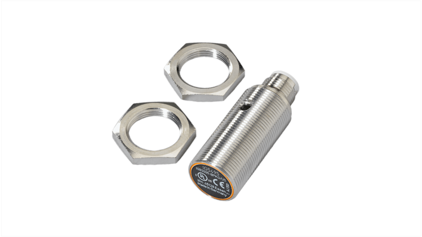Rs-Online Sensore di prossimità induttivo Cilindro filettato ifm electronic M18 rilevamento 5 mm 10 → 30 V CC