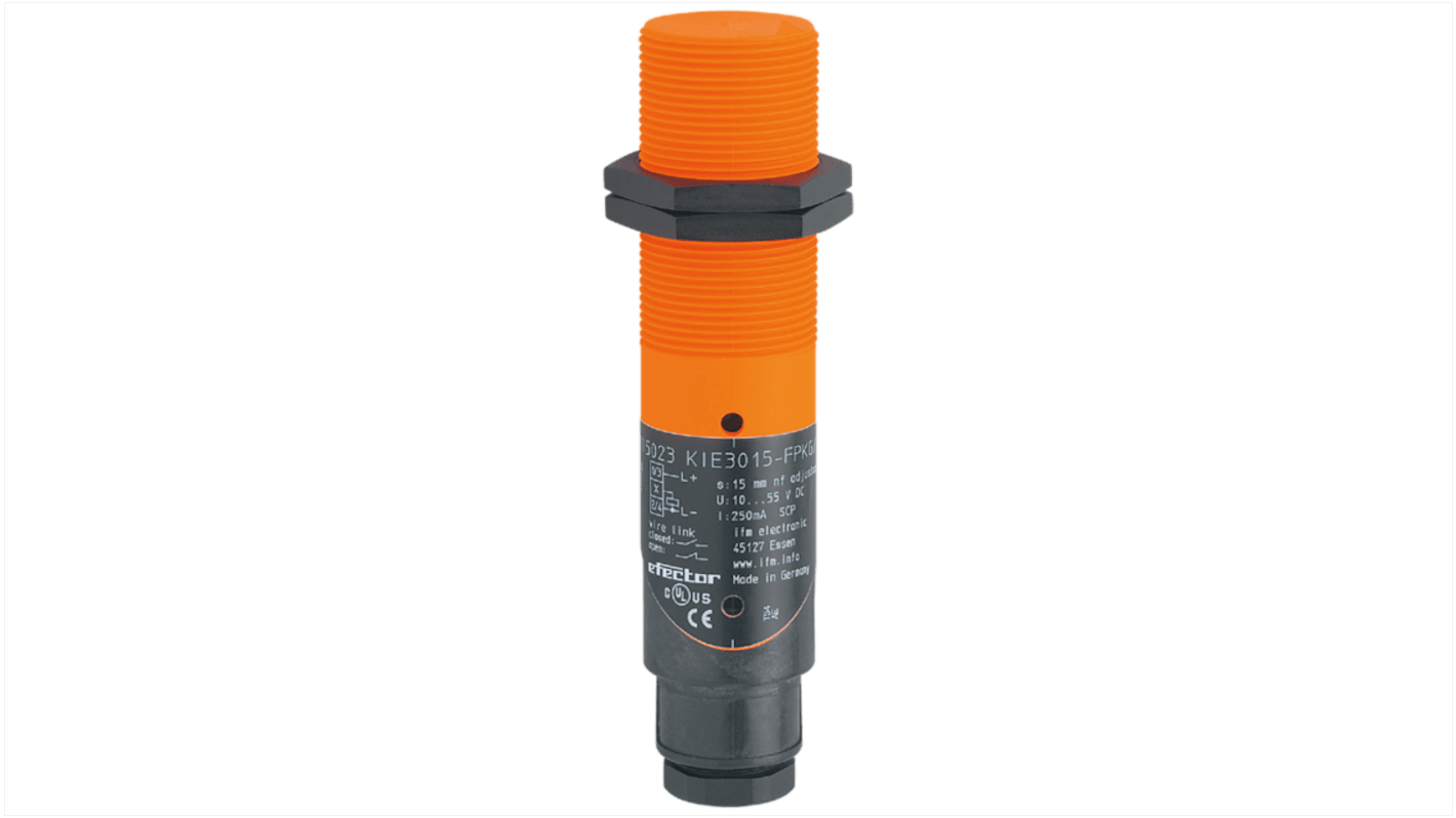 Rs-Online Sensore capacitivo Cilindro filettato ifm electronic M30 rilevamento 15 mm 10 → 55 V cc