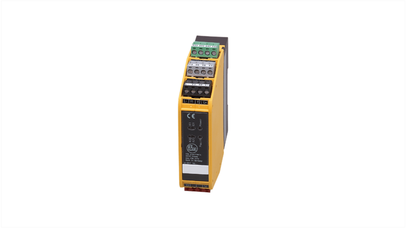 ifm electronic Safety Relay 24V dc 2 Safety Contacts