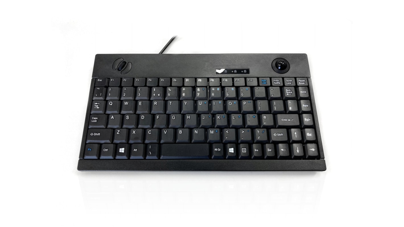 Ceratech KYBAC5015-USBBLK Wired USB Compact Keyboard, QWERTY (UK), Black