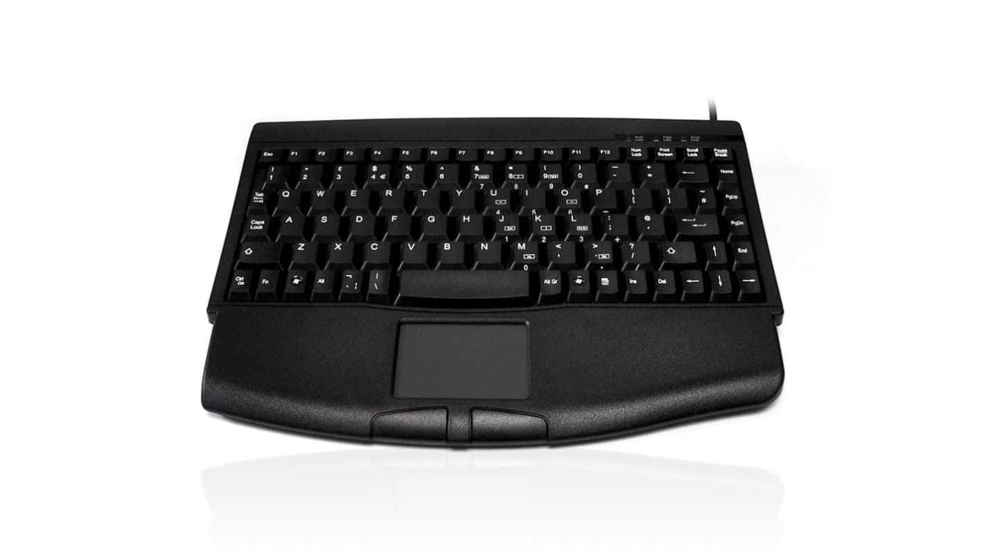 Teclado Ceratech, , Con cable, Negro, USB, Compacto, QWERTY (francés)