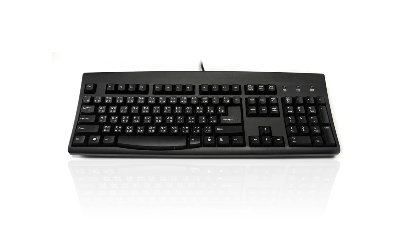 Tastiera Nero Cablato PS/2, USB Ceratech, QWERTY Standard