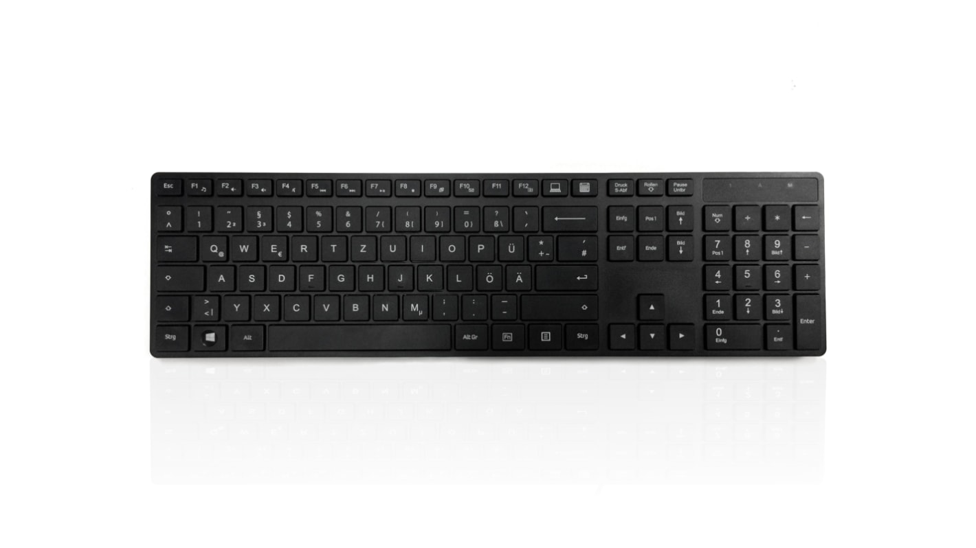 Ceratech KYBAC301-BTBK-GR Tastatur QWERTZ (Deutsch) Wireless Schwarz USB