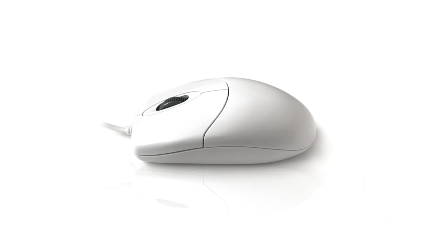 Ceratech, Mus med 3 Knapper, Kablet, USB, Hvid
