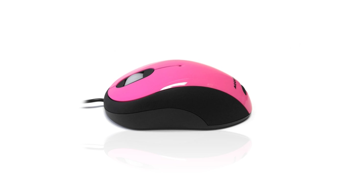 Mouse Ottico Standard Rosa USB Cablato Ceratech, pulsanti 1