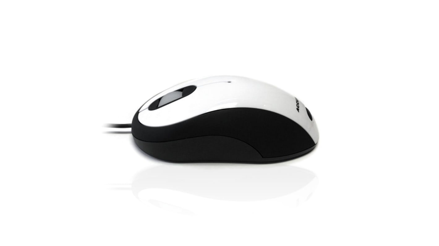 Mouse Ottico Standard Bianco USB Cablato Ceratech, pulsanti 1
