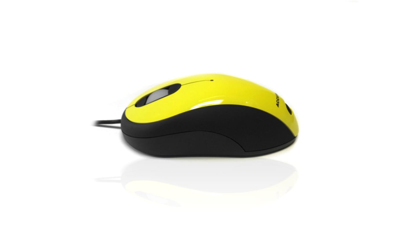 Ceratech, Mus med 1 Knap, Optisk, Kablet, USB, Gul