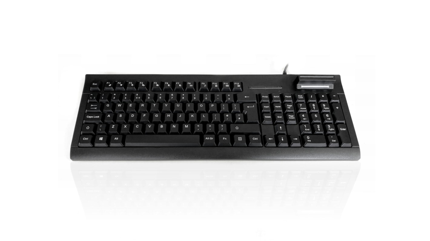 Ceratech KYBKC-108S-UB Wired USB Keyboard, QWERTY (UK), Black