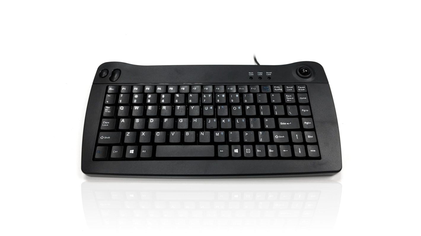 Ceratech KYBAC5010-UBKUS Wired USB Compact Keyboard, QWERTY (US), Black