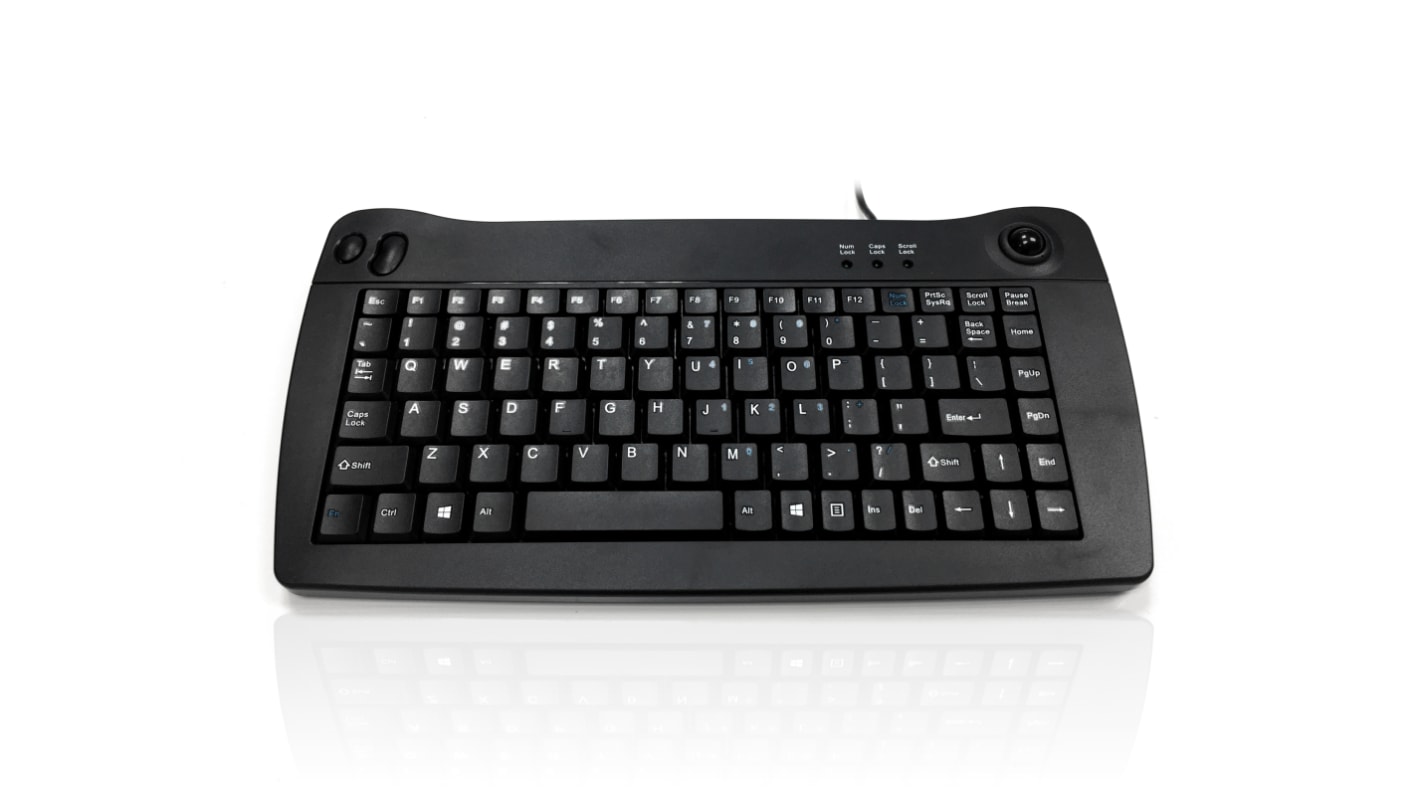 Ceratech KYBAC5010-PS2BUS Wired PS/2 Compact Keyboard, QWERTY (US), Black