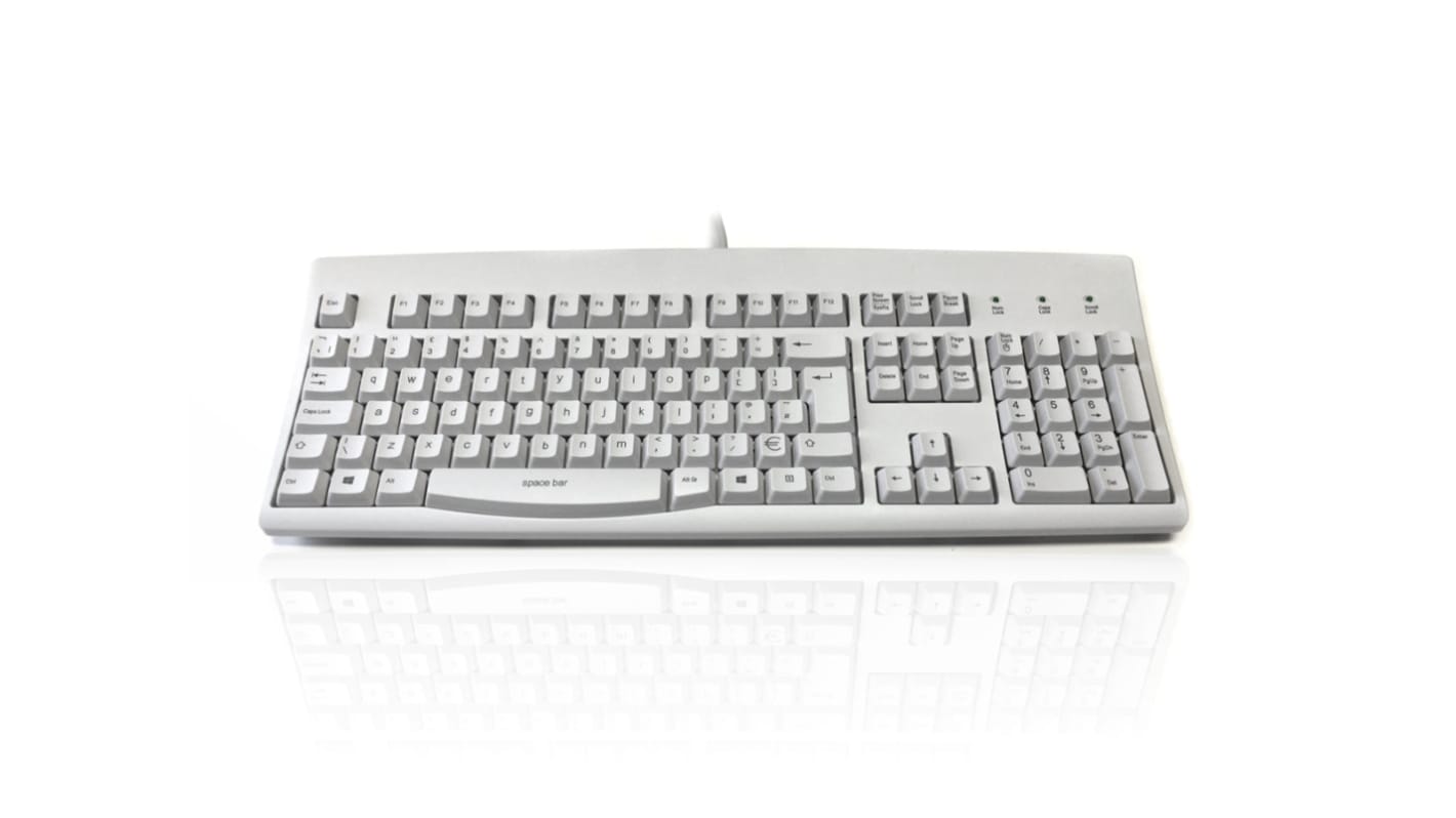 Tastiera Bianco Cablato USB Ceratech, QWERTY (UK) Standard