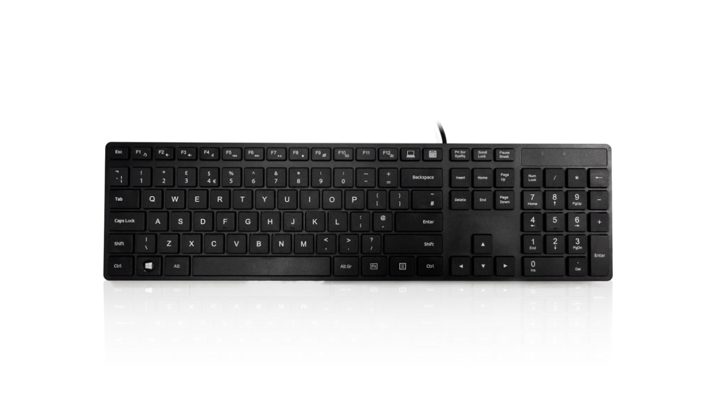 Tastiera Nero Cablato USB Ceratech, QWERTY (Italia) Multimediale