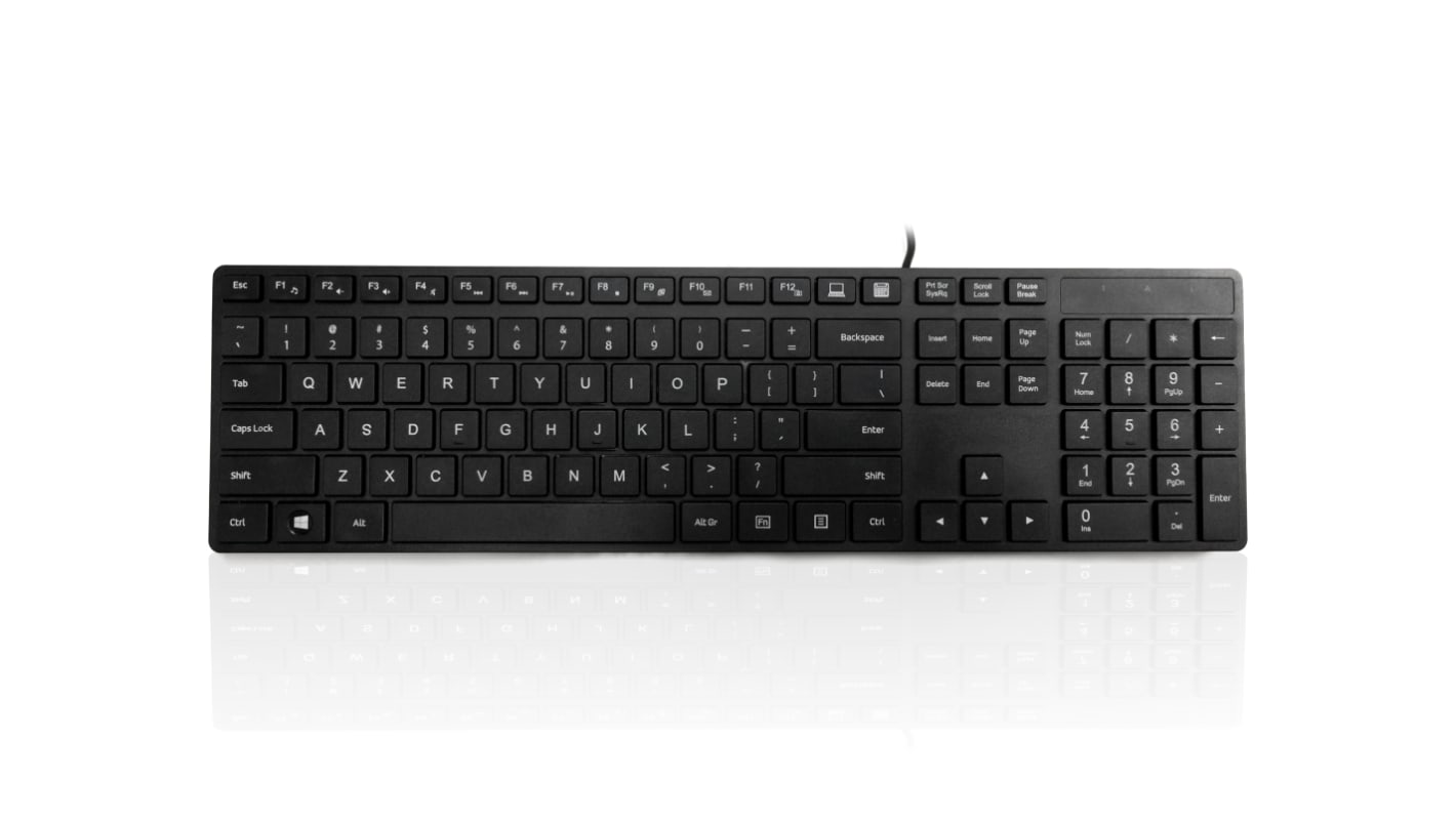 Ceratech KYBAC301-PBLK-US Wired PS/2 Multimedia Keyboard, QWERTY (US), Black