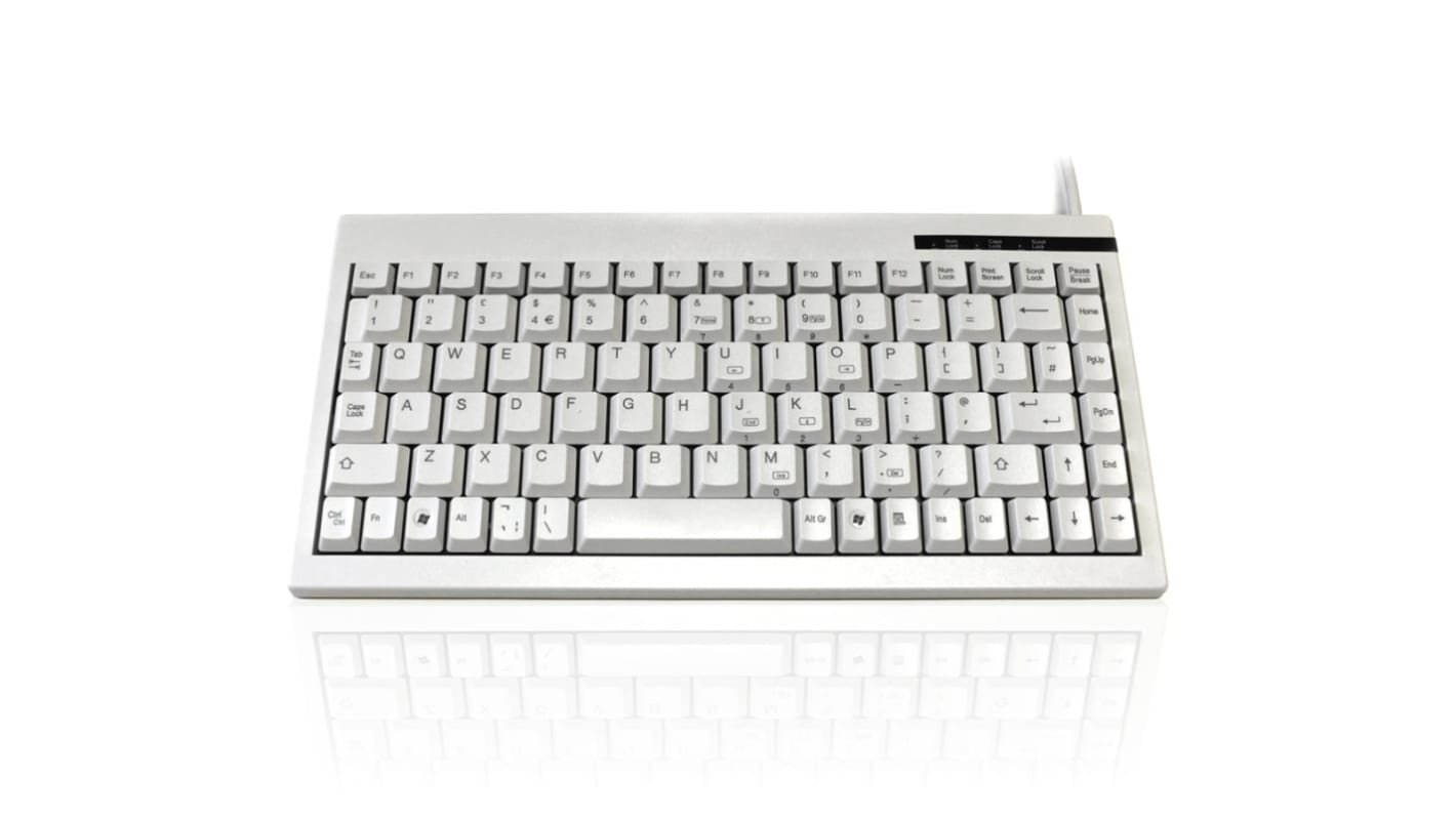 Ceratech KYBAC595-USBWHT Wired USB Compact Keyboard, QWERTY (French), White