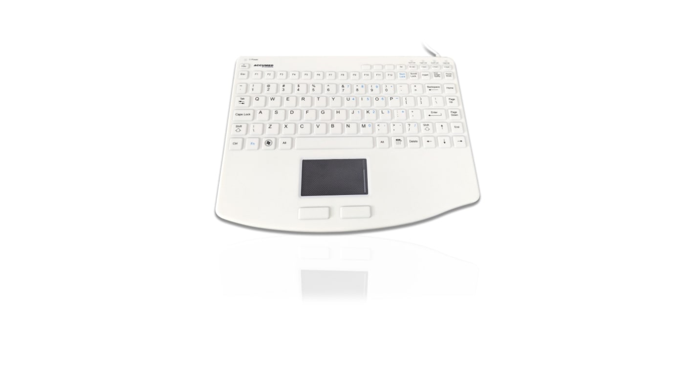 Tastiera Bianco Cablato USB Ceratech, QWERTY (US) Standard