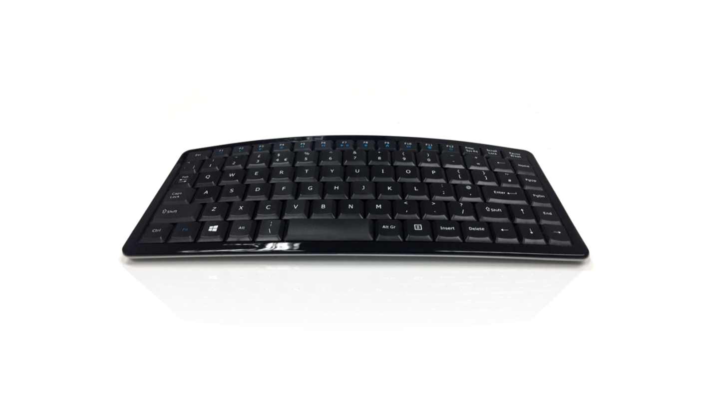 Ceratech KYB-CURVE-RFBK Wireless RF Keyboard, QWERTY (UK), Black