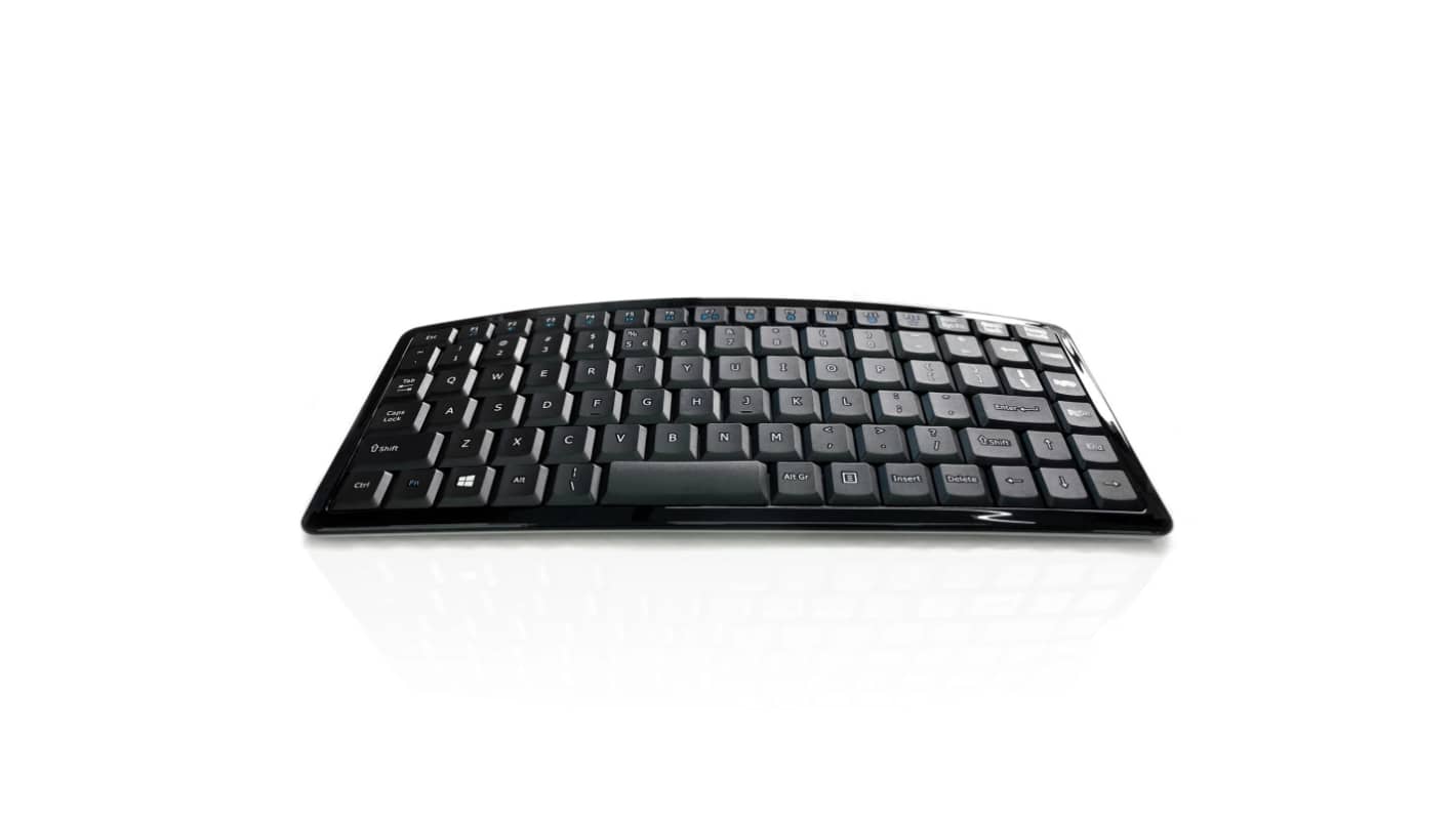Ceratech KYB-CURVE-RFBKUS Wireless RF Keyboard, QWERTY (US), Black