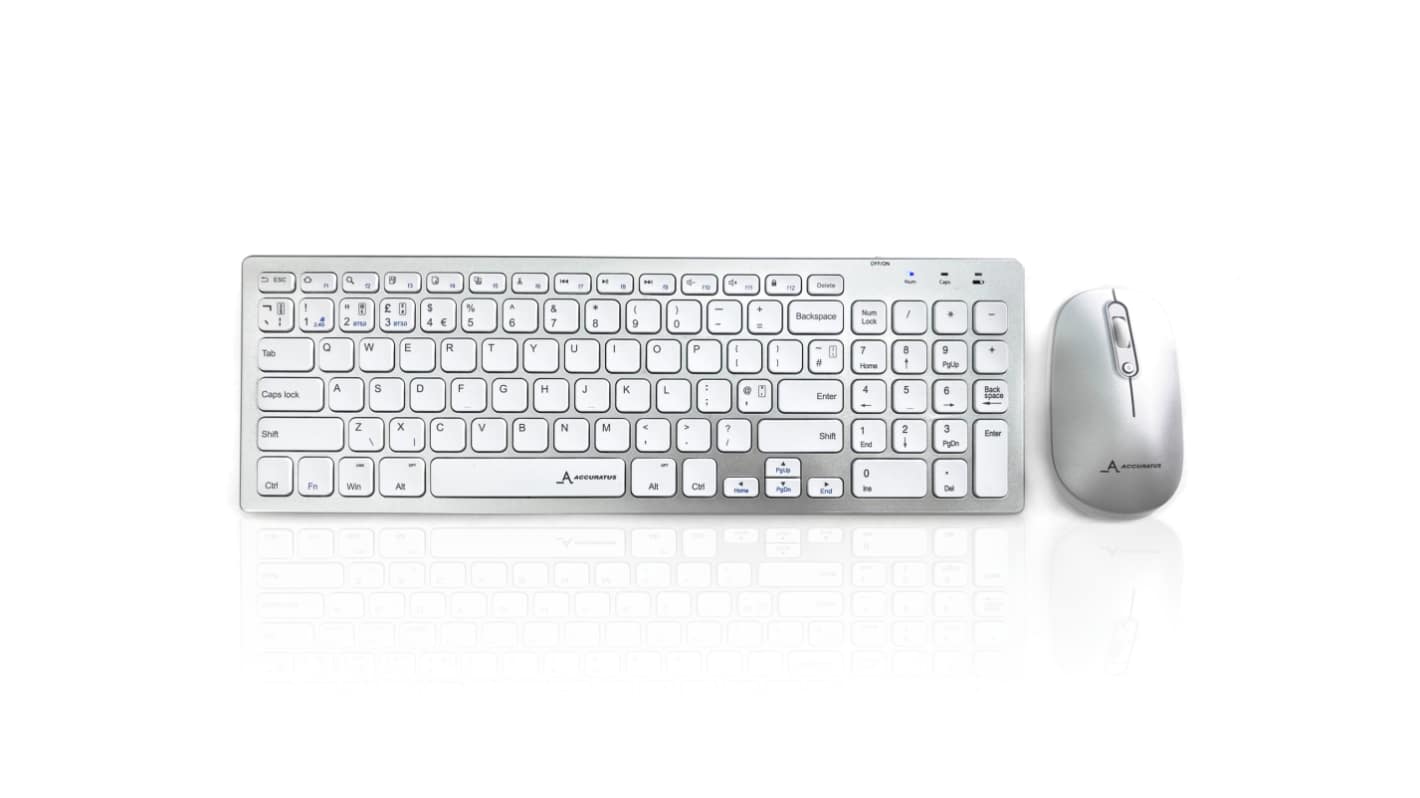 Ceratech KYB-8400-BTSET-S Wireless Bluetooth Multimedia Keyboard, QWERTY (US), White