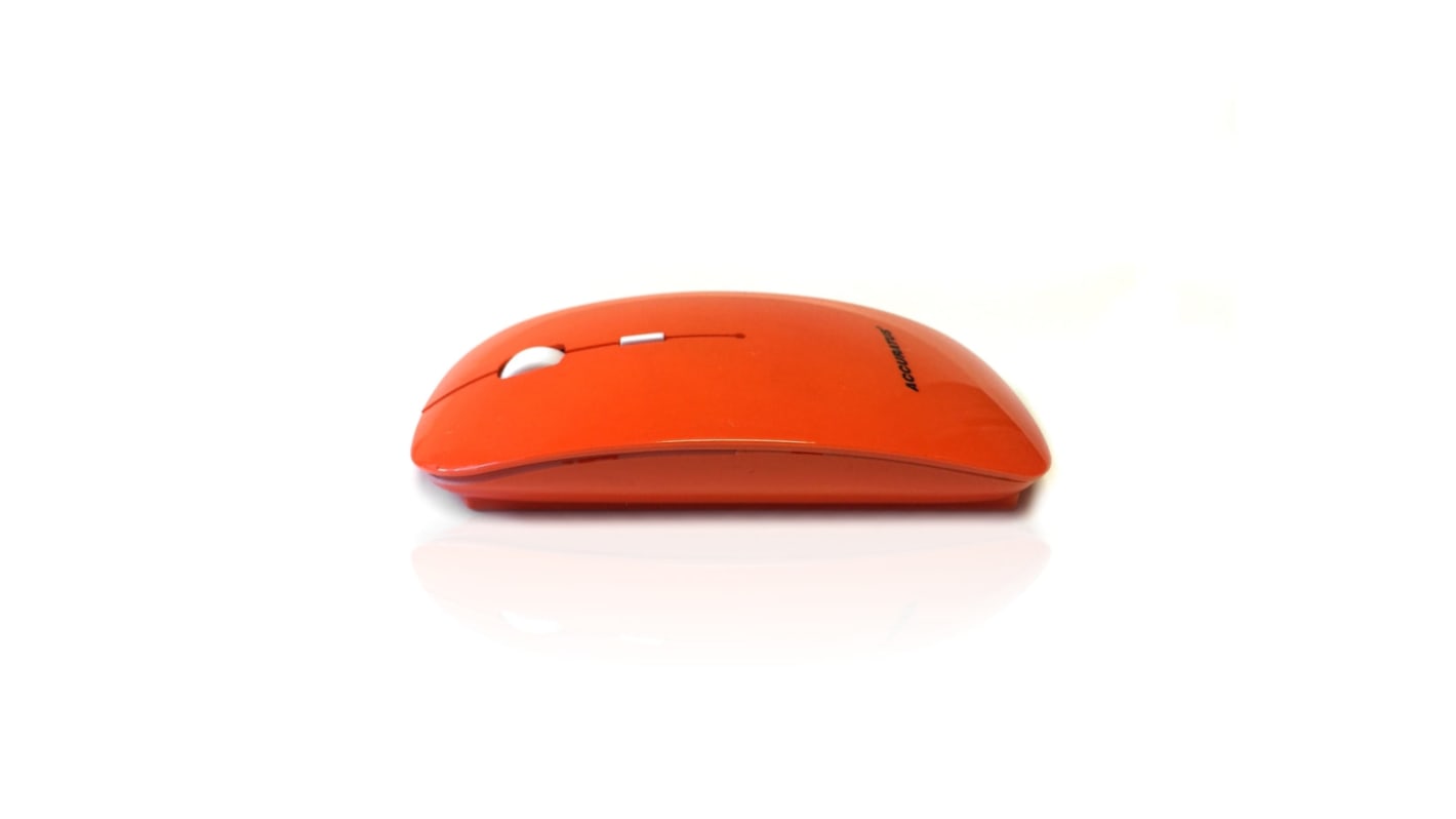 Mouse Ottico Standard Arancione RF Wireless Ceratech, pulsanti 3