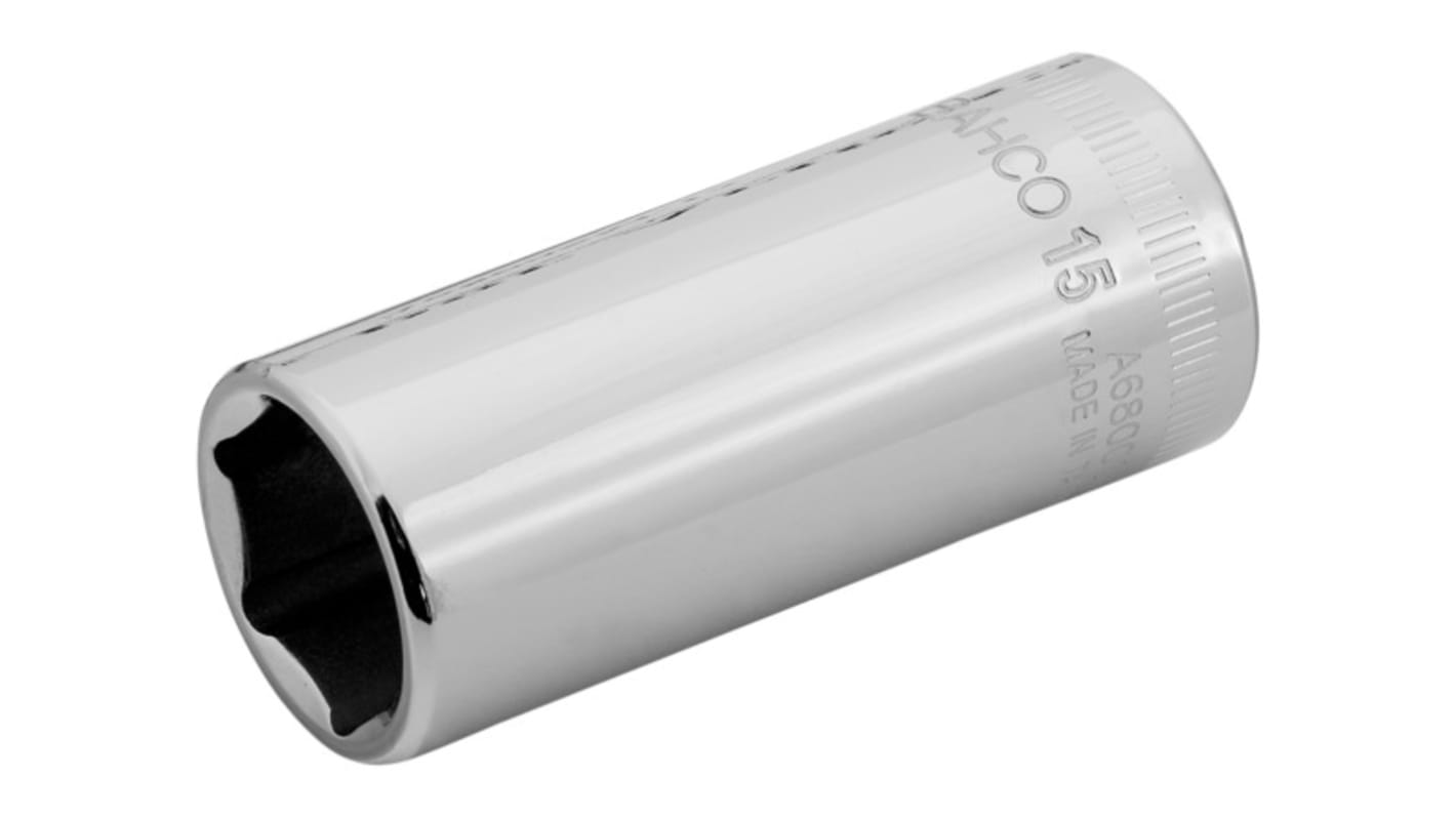 Bahco 1/4 in Drive 10mm Deep Socket, 10mm, 50.6 mm Overall Length