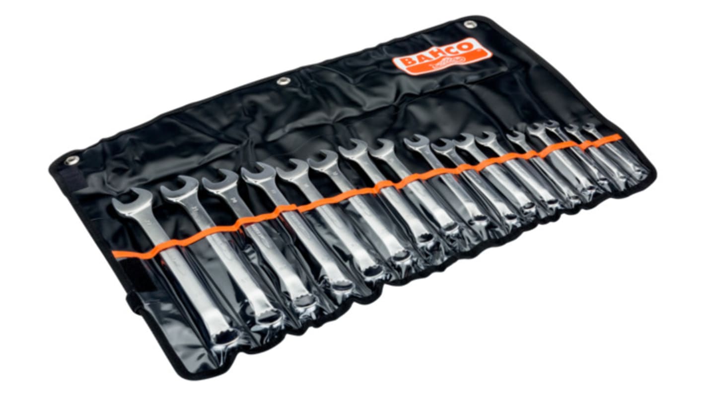 Bahco 1952M Series 17-Piece Spanner Set, 6, 7, 8, 9, 10, 11, 12, 13, 14, 15, 16, 17, 18, 19, 20, 21, 22 mm